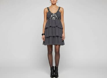 srebrne dodatki do sukienki: Lipsy, Sukienka damska, rozmiar S — 6