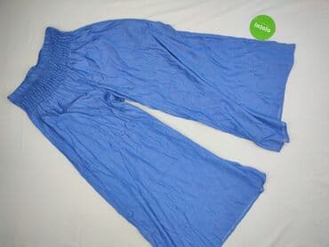 szerokie damskie jeansy: Spodnie materiałowe damskie, rozmiar L — 2