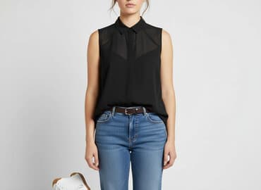 eleganckie bluzki czarne: H&M, Bluzka damska, rozmiar XL — 6