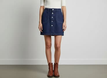 spodenko spódniczka jeans: EDC, Spódnica damska, rozmiar XS — 7