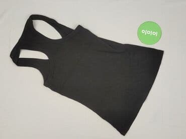 czarne bluzki na ramiączkach: Top damski, rozmiar S — 4