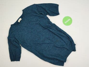 długi sweter sukienki: Indigo, Sukienka damska, rozmiar S — 2