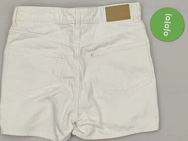 białe krótkie spodenki jeansowe: H&M, Szorty damskie, rozmiar S — 3