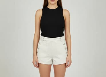 białe szorty damskie zara: Szorty damskie, rozmiar S — 7