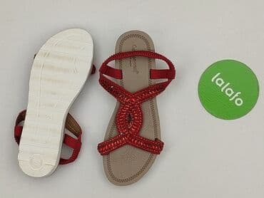 czerwone sandaly ccc: Sandały damskie, rozmiar 37 — 4