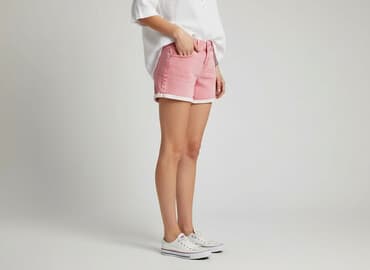 różowe szorty jeansowe damskie: Szorty damskie, rozmiar XS — 6