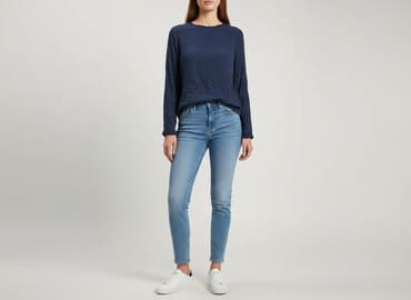 granatowe bluzki: H&M, Bluzka damska, rozmiar M — 7