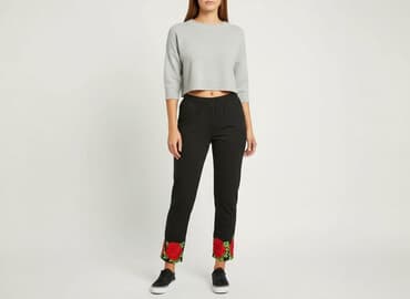 bershka spodnie hello kitty: BPC Selection, Spodnie materiałowe damskie, rozmiar S — 6