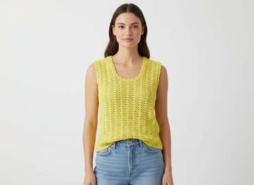 bluzka na drutach na lato: Top damski, rozmiar S — 1