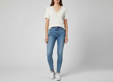 bluzki damskie dzianinowe: TU Woman, T-shirt damski, rozmiar S — 6