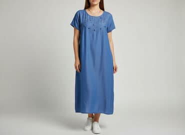 sukienka z cienkiego jeansu: Sukienka damska, rozmiar L — 1