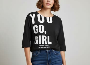 koszulka slipknot cropp: Top damski, rozmiar M — 6