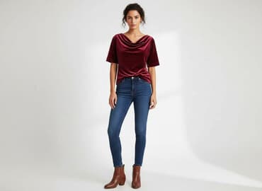 bluzka damska welurowa: Bluzka damska, rozmiar M — 6