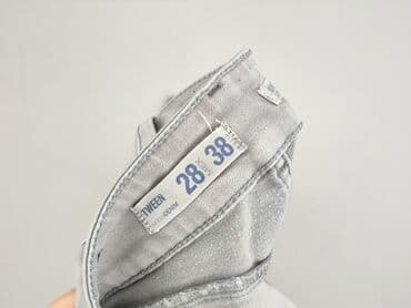 szare szerokie jeansy: DENIM JEANS, Jeansy damskie, rozmiar S — 4