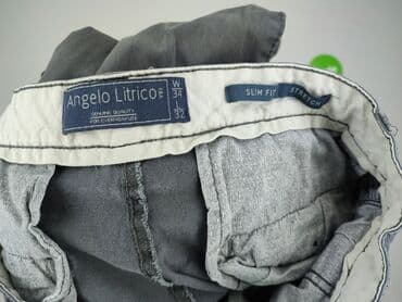 czarne spodnie wyszczuplające: Angelo Litrico, Chinosy dla mężczyzn, L — 5