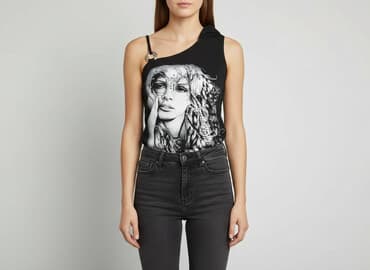 bluzki nietoperz plus size: Top damski, rozmiar S — 6