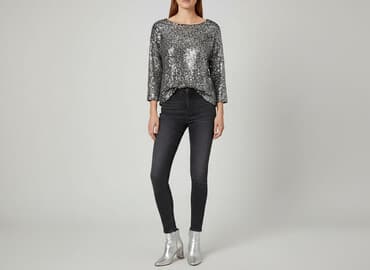 bluzki z cekinami allegro: Next, T-shirt damski, rozmiar M — 7