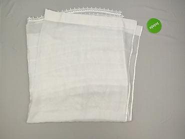 domino: Biała firana z delikatnego woalu, wykończona satynową lamówką i — 2