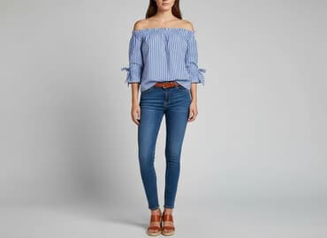 mohito marynarka niebieska: Bluzka damska, rozmiar L — 5