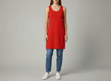 czerwone t shirty damskie oversize: Esmara, Women`s dress, size S — 7