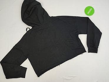 tekst w klapkach: Bershka, Bluza z kapturem damska, rozmiar M — 3