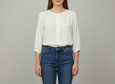 biała bluzka do garnituru: Women's blouse, size M — 1