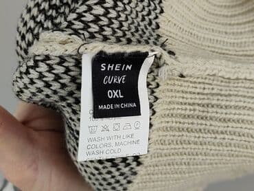 bluzki sweterkowe duże rozmiary: Shein Curve, Golf damski, rozmiar 4XL — 4