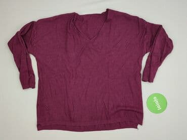 sweter z dekoltem v: Sweter damski, rozmiar 5XL — 2