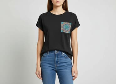 reserved czarne t shirty: Reserved, Футболка жіноча, розмір XS — 1