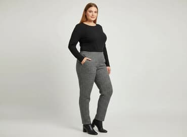 ubrania dla puszystych kraków: Spodnie materiałowe damskie, rozmiar 5XL — 6