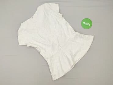 bluzka z baskinką biała: Women's blouse, size L — 5