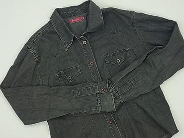 przecierane jeansy: Koszula damska, rozmiar S — 1