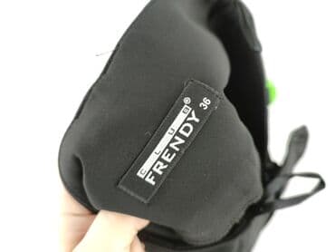 spodnie sliskie: Spodnie materiałowe damskie, rozmiar XS — 4