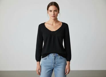 czarna bluzka koronkowa zara: Bluzka damska, rozmiar S — 5