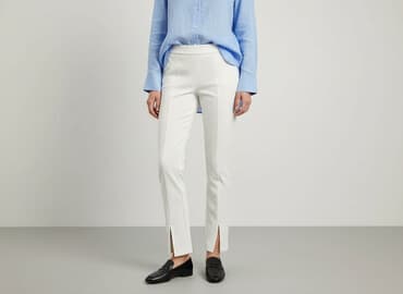 biała spódniczka tenisowa bershka: Bershka, Spodnie materiałowe damskie, rozmiar XS — 6