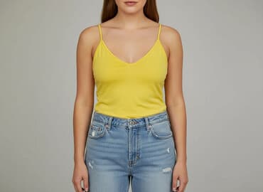 bluzka żółta w czarne paski: Warehouse, Top damski, rozmiar XL — 7