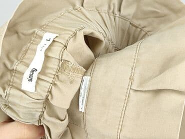 beżowe buty na koturnie ccc: Sinsay, Spodnie cargo damskie, rozmiar L — 4