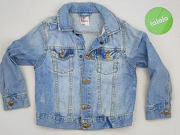 bluza od h: Dziecięca kurtka jeansowa, 5-6 lat, 110-116 cm, H&M, stan - Bardzo dobry — 2