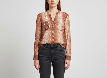 sukienka w wężowy wzór: Bluzka damska, rozmiar M — 6