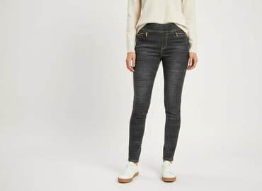 srebrne legginsy damskie: Legginsy Eleganckie damskie, rozmiar S — 7