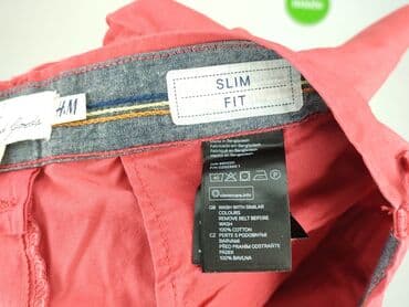 spodnie czerwone w kratę h m: H&M, Material trousers for women, size M — 6