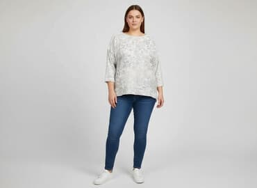 fajne bluzki z dekoltem: Bluzka damska, rozmiar 3XL — 5