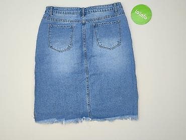 cropped blue jeans: Spódnica damska, rozmiar L — 3