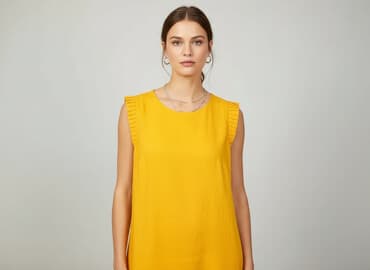 shein zolta sukienka: Vila, Sukienka damska, rozmiar M — 8