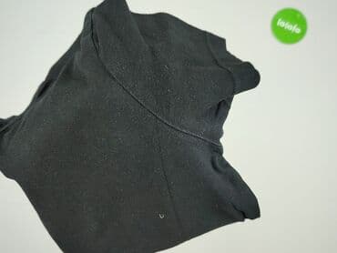 czarne t shirty w serek damskie: H&M, T-shirt damski, rozmiar S — 5