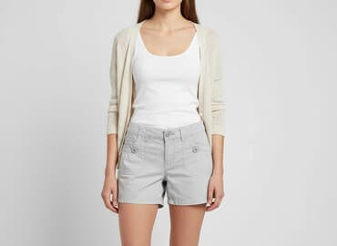 białe spodenki damskie hm: H&M, Szorty damskie, rozmiar XS — 8