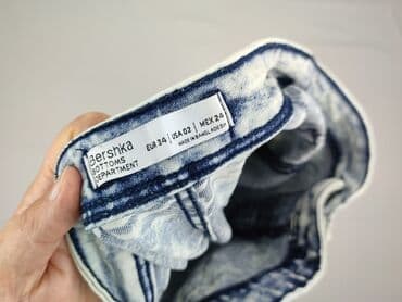 szerokie spodnie jeansowe bershka: Bershka, Jeansy damskie, rozmiar XS — 4