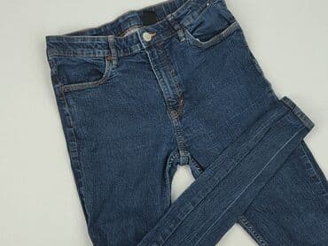 woskowane legginsy z wysokim stanem zara: Spodnie jeansowe, H&M, 16 lat, 170, stan - Bardzo dobry — 1