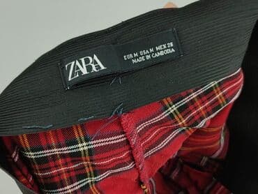 czerwone spodnie z wysokim stanem zara: Zara, Брюки жіночі, розмір M — 4