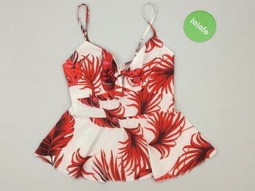 bluzka z baskinką biała: Women's blouse, size S — 3